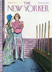 Original New Yorker cover - Rooftop Garden, June 16, 1975, Charles Saxon (No. 69750616)