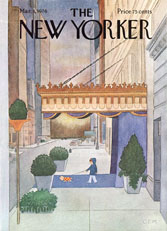 Original New Yorker cover - Dog Walker, March 8, 1976, Charles Martin (No. 69760308)